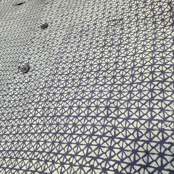 M.E. Sports Men's Black Patterned 100% Silk Shirt Size L Casual Fit - Picture 7 of 7